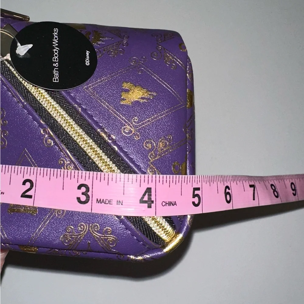Bath & Body Works x Disney Villains Evil Queen purple gold cosmetic makeup bag